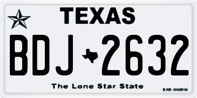 TX license plate BDJ2632