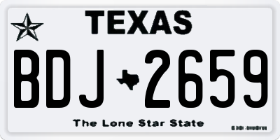 TX license plate BDJ2659