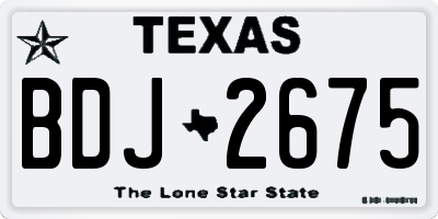 TX license plate BDJ2675