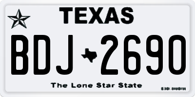 TX license plate BDJ2690