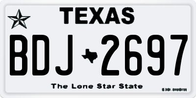 TX license plate BDJ2697