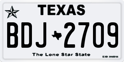 TX license plate BDJ2709