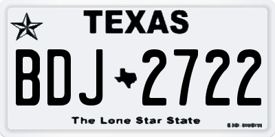 TX license plate BDJ2722