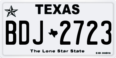 TX license plate BDJ2723
