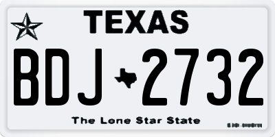 TX license plate BDJ2732