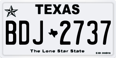 TX license plate BDJ2737