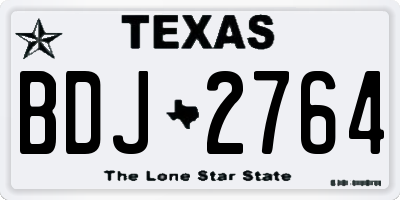 TX license plate BDJ2764