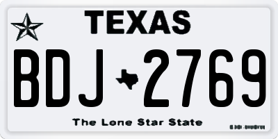 TX license plate BDJ2769