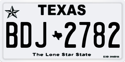 TX license plate BDJ2782