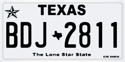 TX license plate BDJ2811