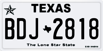 TX license plate BDJ2818