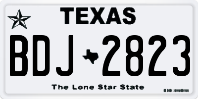 TX license plate BDJ2823