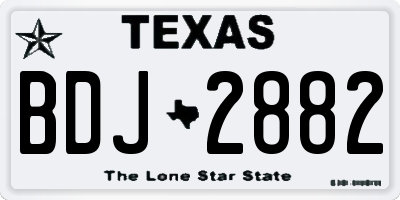 TX license plate BDJ2882