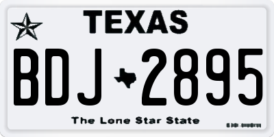TX license plate BDJ2895