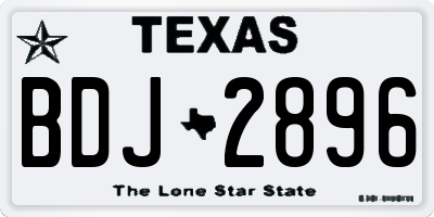 TX license plate BDJ2896