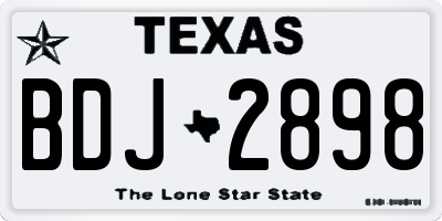 TX license plate BDJ2898