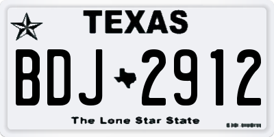 TX license plate BDJ2912