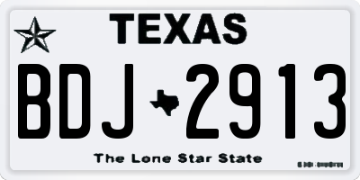 TX license plate BDJ2913