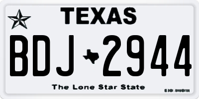 TX license plate BDJ2944