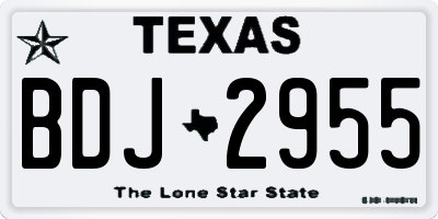 TX license plate BDJ2955