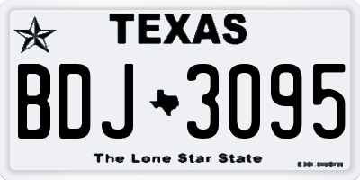 TX license plate BDJ3095