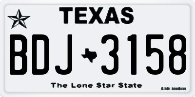 TX license plate BDJ3158