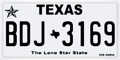 TX license plate BDJ3169