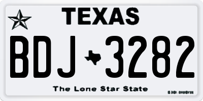 TX license plate BDJ3282