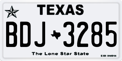 TX license plate BDJ3285
