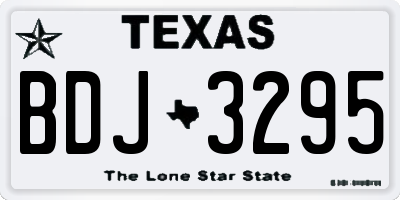 TX license plate BDJ3295
