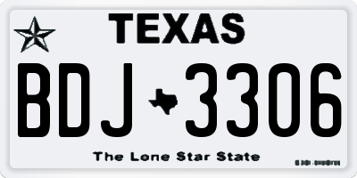 TX license plate BDJ3306
