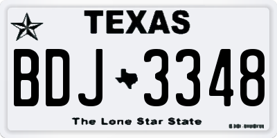 TX license plate BDJ3348