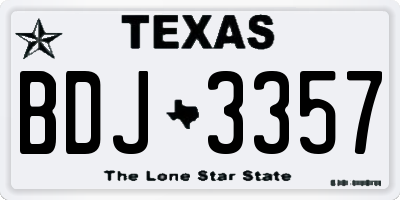 TX license plate BDJ3357