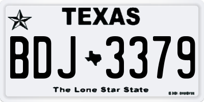 TX license plate BDJ3379