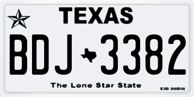 TX license plate BDJ3382