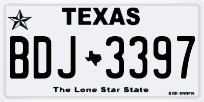 TX license plate BDJ3397