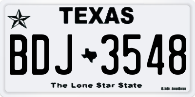 TX license plate BDJ3548