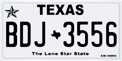 TX license plate BDJ3556
