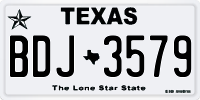 TX license plate BDJ3579