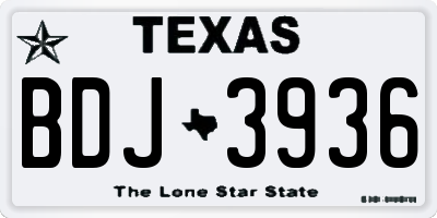 TX license plate BDJ3936