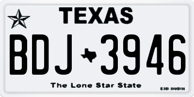 TX license plate BDJ3946