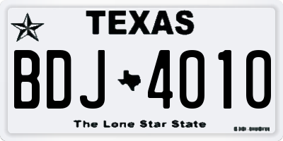 TX license plate BDJ4010