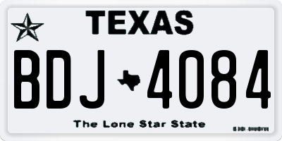 TX license plate BDJ4084