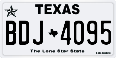 TX license plate BDJ4095