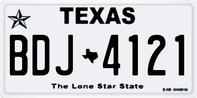 TX license plate BDJ4121