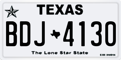 TX license plate BDJ4130
