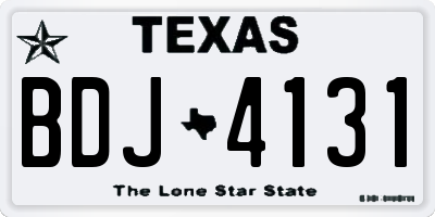 TX license plate BDJ4131