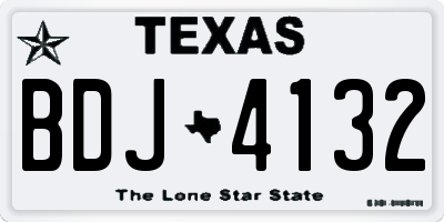 TX license plate BDJ4132