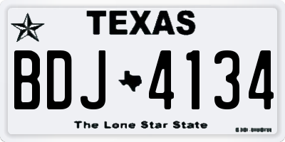 TX license plate BDJ4134