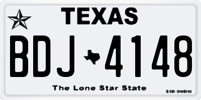 TX license plate BDJ4148